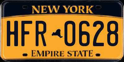 NY license plate HFR0628