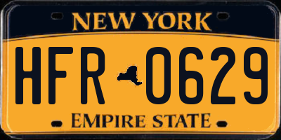 NY license plate HFR0629
