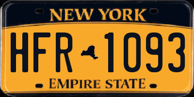 NY license plate HFR1093