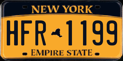 NY license plate HFR1199