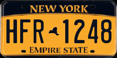 NY license plate HFR1248