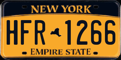 NY license plate HFR1266