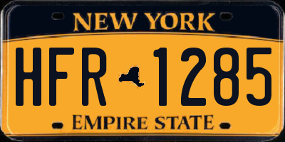 NY license plate HFR1285