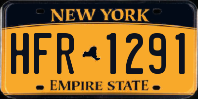 NY license plate HFR1291