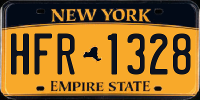 NY license plate HFR1328