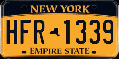 NY license plate HFR1339