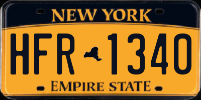 NY license plate HFR1340