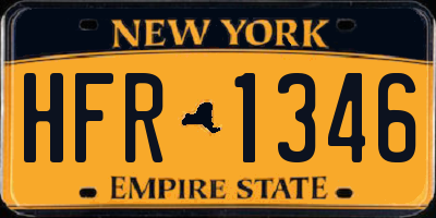 NY license plate HFR1346