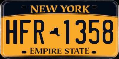 NY license plate HFR1358