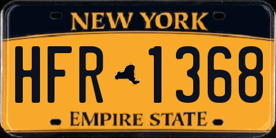 NY license plate HFR1368