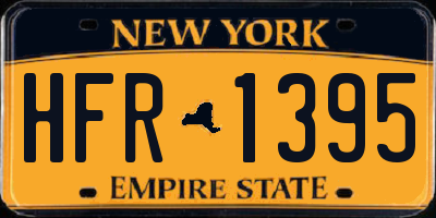NY license plate HFR1395