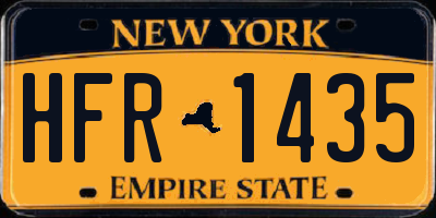 NY license plate HFR1435