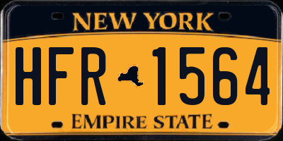 NY license plate HFR1564