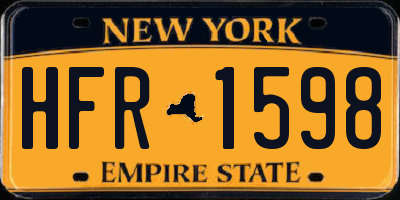 NY license plate HFR1598