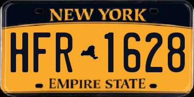 NY license plate HFR1628