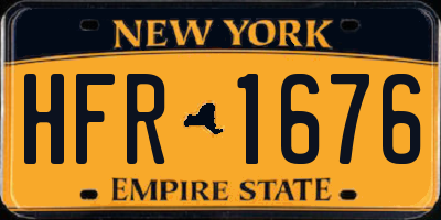NY license plate HFR1676
