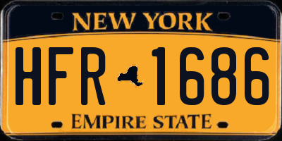 NY license plate HFR1686