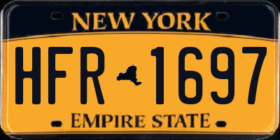 NY license plate HFR1697