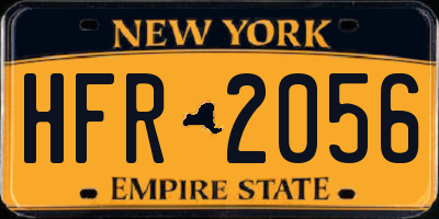 NY license plate HFR2056