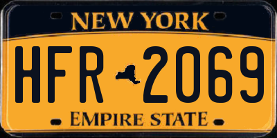 NY license plate HFR2069