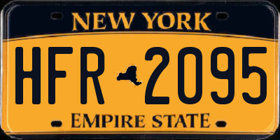 NY license plate HFR2095