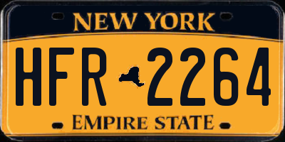 NY license plate HFR2264