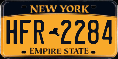 NY license plate HFR2284