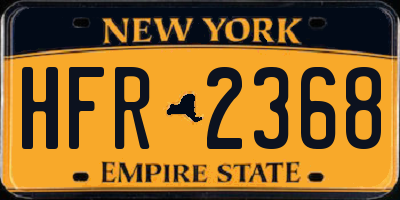 NY license plate HFR2368