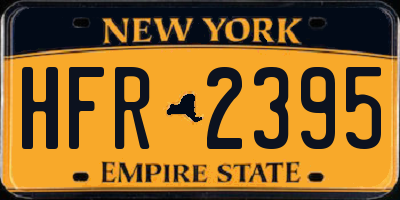 NY license plate HFR2395