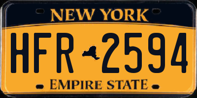 NY license plate HFR2594