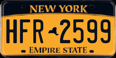 NY license plate HFR2599