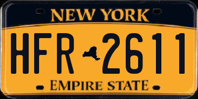 NY license plate HFR2611