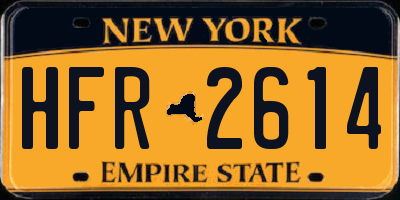 NY license plate HFR2614