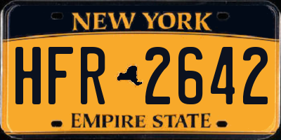 NY license plate HFR2642