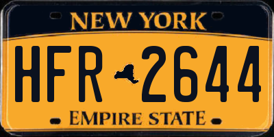NY license plate HFR2644