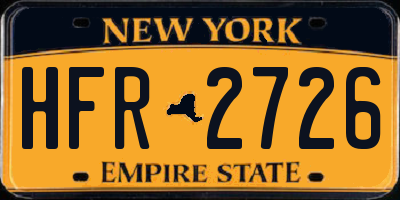 NY license plate HFR2726