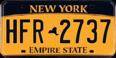 NY license plate HFR2737