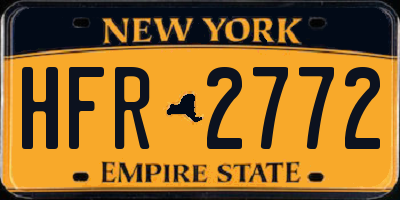 NY license plate HFR2772