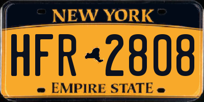 NY license plate HFR2808