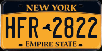 NY license plate HFR2822