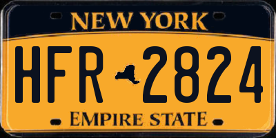 NY license plate HFR2824