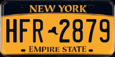 NY license plate HFR2879