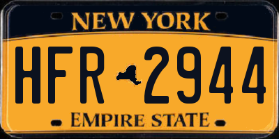 NY license plate HFR2944