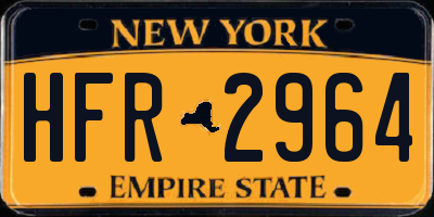 NY license plate HFR2964