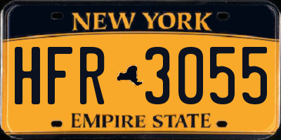 NY license plate HFR3055