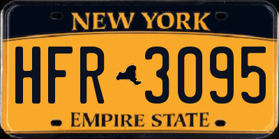 NY license plate HFR3095