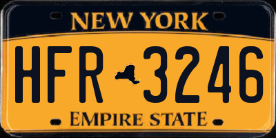 NY license plate HFR3246
