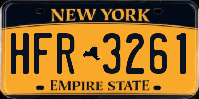 NY license plate HFR3261