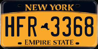 NY license plate HFR3368