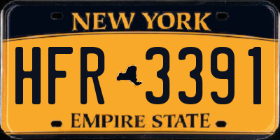 NY license plate HFR3391